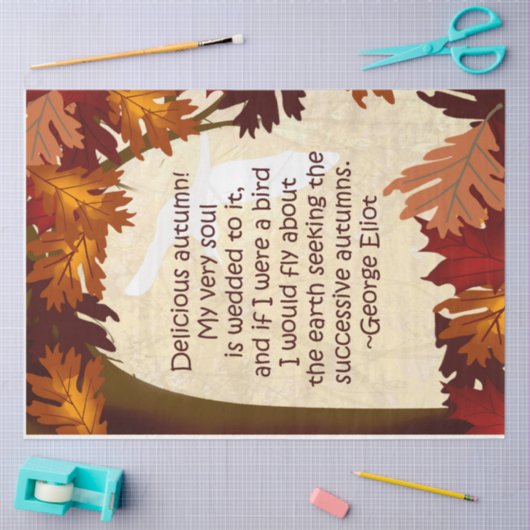 Autumn Eloit Quote Decoupage Paper Tissuepapier (Craft)