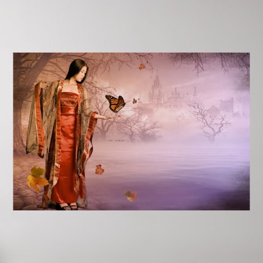 Autumn en Monarch Butterflies Poster (Voorkant)