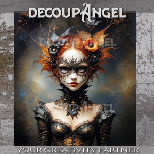 Autumn Enchantress - Gothic Whispers Decoupage Tissuepapier