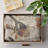  Autumn Ephemera Collage | Rustic Birds Tissuepapier (Geschenk)