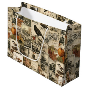  Autumn Ephemera Collage   Rustieke vogels (2) Groot Cadeauzakje