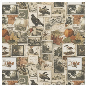  Autumn Ephemera Collage   Rustieke vogels (2) Stof