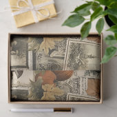 Autumn Ephemera Collage | Rustieke vogels (2) Tissuepapier (Geschenk)