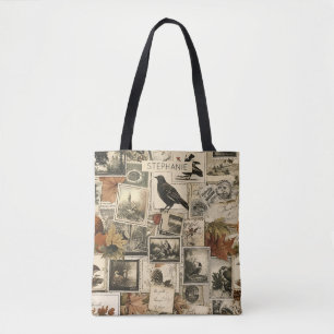 Autumn Ephemera Collage Rustieke vogels (2) Tote Bag