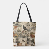 Autumn Ephemera Collage | Rustieke vogels (2) Tote Bag (Achterkant)