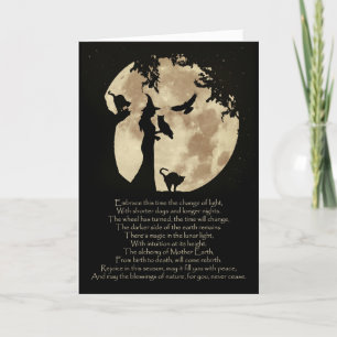 Autumn Equinox Mabon Blessing met heks Kaart