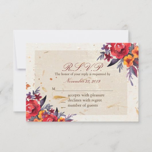 Autumn Essence RSVP Kaartje (Voorkant)