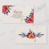Autumn Essence Wedding Registry Kaarten (Voorkant / Achterkant)