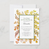 Autumn Eucalyptus Greenery Baby shower-uitnodiging (Voorkant)