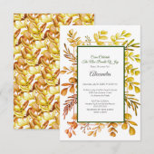 Autumn Eucalyptus Greenery Baby shower-uitnodiging (Voorkant / Achterkant)