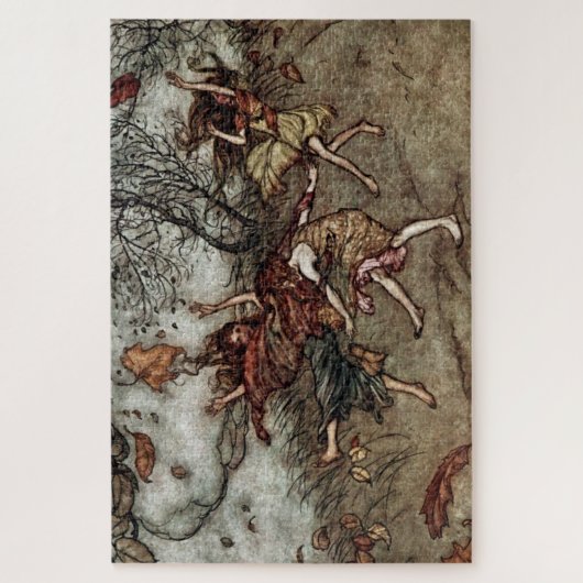 "Autumn Fairies" van Arthur Rackham Legpuzzel (Verticaal)