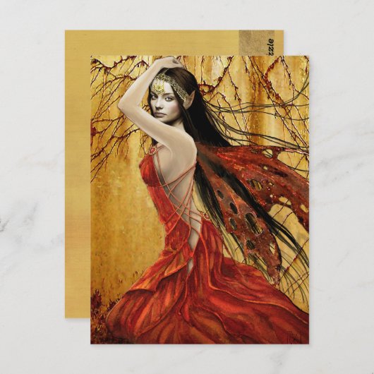 Autumn Fairy Briefkaart (Voorkant / Achterkant)