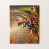 Autumn Fairy Enchanted Pumpkin Forest Legpuzzel (Verticaal)