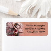 Autumn Fairy Fantasy Art Retouradres Labels (Insitu)