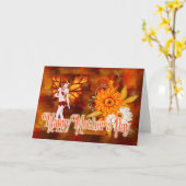 Autumn Fairy - Fantasy Moederdag Kaart (Gele Bloem)