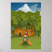 Autumn Fairy Pumpkin Cottage Poster (Voorkant)