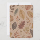 Autumn Fairy Woodland Baby shower Kaart (Achterkant)