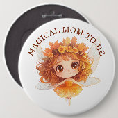 Autumn Fairy Woodland Baby shower Ronde Button 6,0 Cm (Voorkant /achterkant)