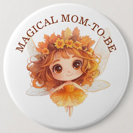 Autumn Fairy Woodland Baby shower Ronde Button 6,0 Cm