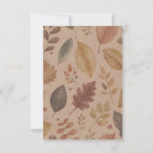 Autumn Fairy Woodland Bedankkaart (Achterkant)