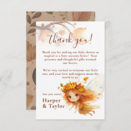 Autumn Fairy Woodland Bedankkaart