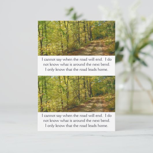Autumn Faith Road Inspiration Card Save The Date (Staand voorkant)