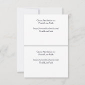 Autumn Faith Road Inspiration Card Save The Date (Achterkant)