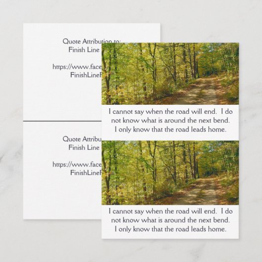 Autumn Faith Road Inspiration Card Save The Date (Voorkant / Achterkant)