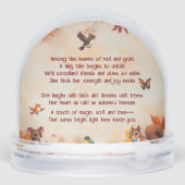 Autumn Fall African Fairy Woodland Animal Birthday Sneeuwbol (Achterkant)