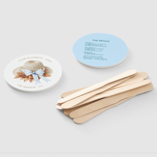 Autumn - Fall Coastal Chic Beach Club Itinerary Handwaaier (Niet-gemonteerd)