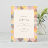 Autumn Fall Fete Party Gathering Simple Modern Kaart (Staand voorkant)
