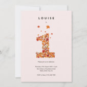 Autumn Fall Floral Garden First Birthday Aesthetic Kaart (Voorkant)