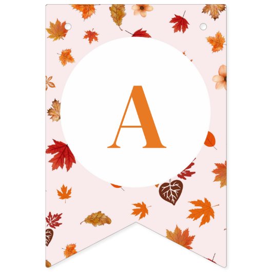 Autumn Fall Floral Happy Birthday Vlaggetjes (Tweede vlag)