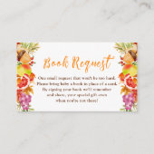 Autumn Fall Harvest Baby Shower Book Request Informatiekaartje (Voorkant)