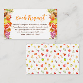 Autumn Fall Harvest Baby Shower Book Request Informatiekaartje