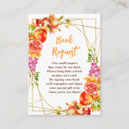 Autumn Fall Harvest Baby Shower Book Request Informatiekaartje