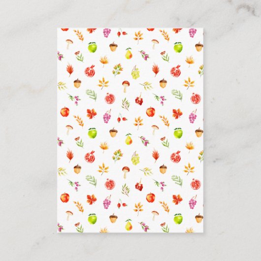 Autumn Fall Harvest Baby Shower Book Request Informatiekaartje (Achterkant)