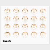 Autumn Fall Harvest Baby Shower Bookplate Ronde Sticker (Vel)
