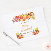 Autumn Fall Harvest Baby Shower Bookplate Vierkante Sticker (Envelop)