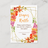 Autumn Fall Harvest Baby Shower Diaper Raffle Informatiekaartje (Voorkant)