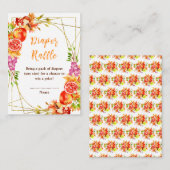 Autumn Fall Harvest Baby Shower Diaper Raffle Informatiekaartje (Voorkant / Achterkant)