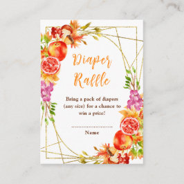 Autumn Fall Harvest Baby Shower Diaper Raffle Informatiekaartje