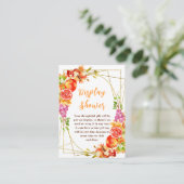 Autumn Fall Harvest Baby Shower Display Shower Informatiekaartje (Staand voorkant)