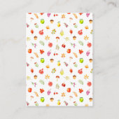 Autumn Fall Harvest Baby Shower Display Shower Informatiekaartje (Achterkant)