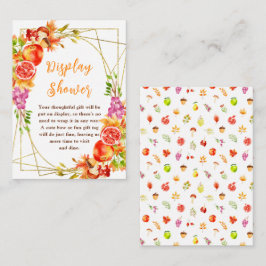 Autumn Fall Harvest Baby Shower Display Shower Informatiekaartje