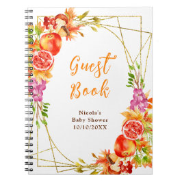 Autumn Fall Harvest Baby Shower Guest Book Notitieboek