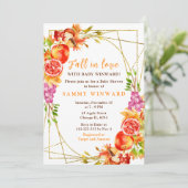 Autumn Fall Harvest Baby Shower Kaart (Staand voorkant)