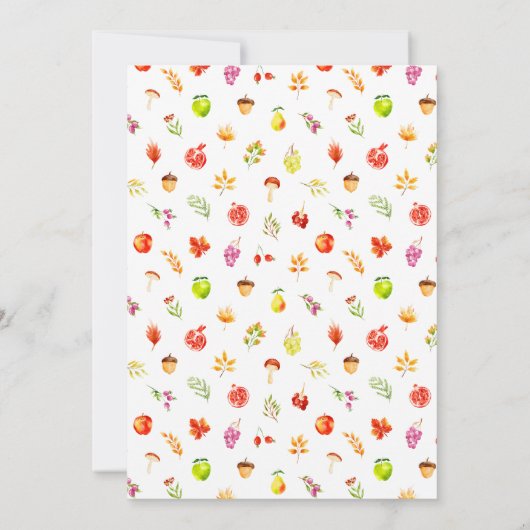 Autumn Fall Harvest Baby Shower Kaart (Achterkant)