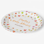 Autumn Fall Harvest Baby Shower Papieren Bordje (Gekanteld)