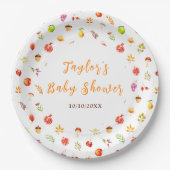 Autumn Fall Harvest Baby Shower Papieren Bordje (Voorkant)